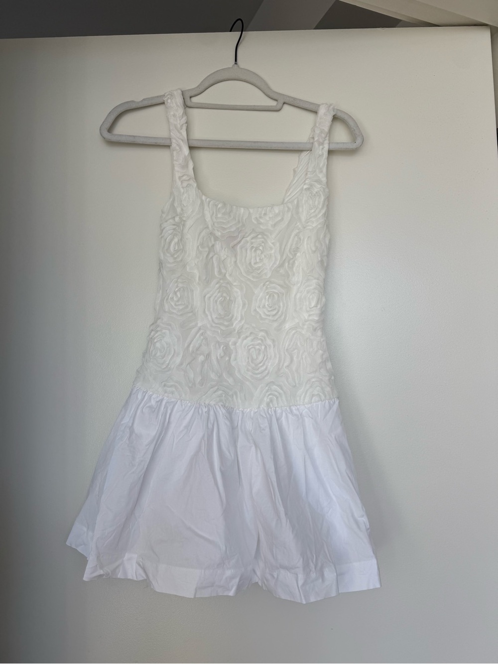 Show Me Your Mumu White Rose-Embossed Mini Dress - Picture 4 of 5